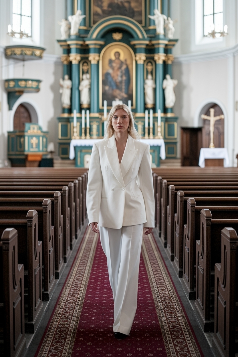 All White Outfit Women Church: Dress to Impress outfit idea