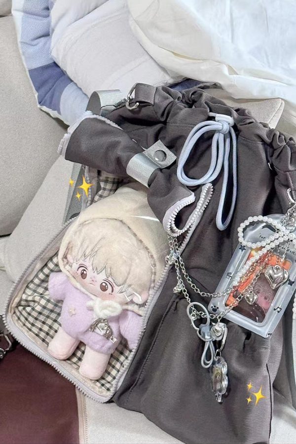 Anime-Inspired Drawstring Ita Bag for Plush Dolls