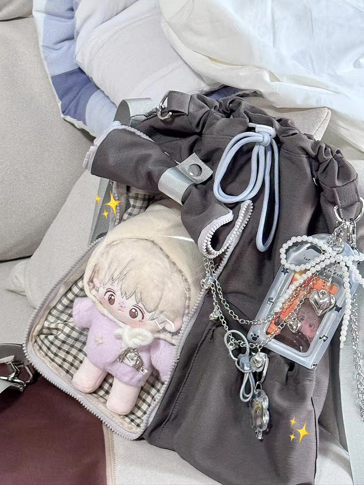 Anime-Inspired Drawstring Ita Bag for Plush Dolls