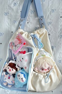 Anime-Inspired Drawstring Ita Bag for Plush Dolls