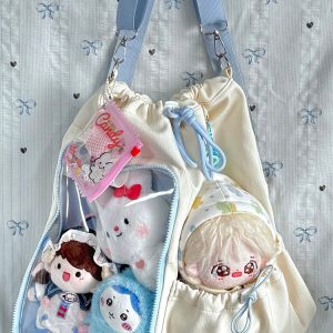 Anime-Inspired Drawstring Ita Bag for Plush Dolls