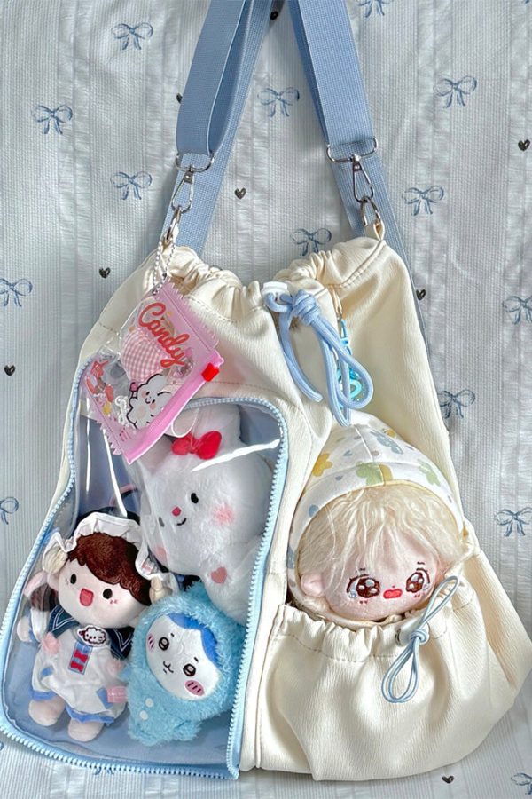 Anime-Inspired Drawstring Ita Bag for Plush Dolls