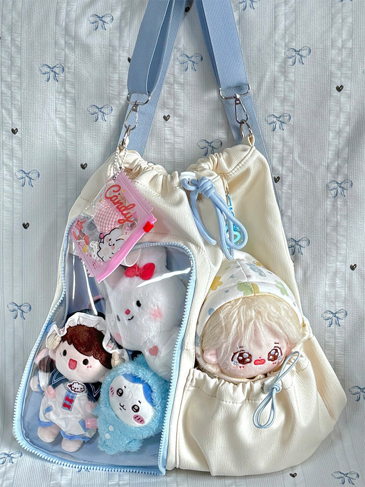 Anime-Inspired Drawstring Ita Bag for Plush Dolls