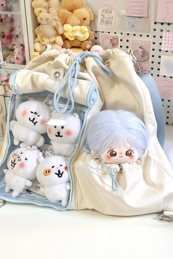 Anime-Inspired Drawstring Ita Bag for Plush Dolls