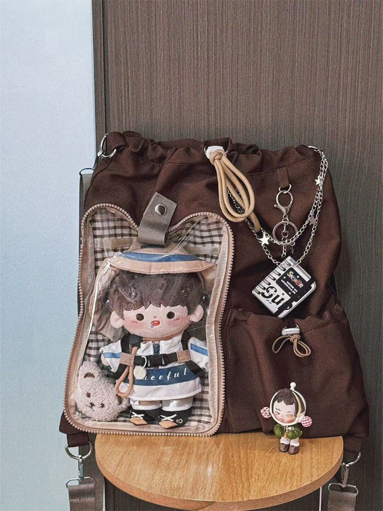 Anime-Inspired Drawstring Ita Bag for Plush Dolls