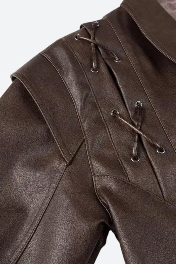 Asymmetric Faux Leather Jacket