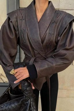 Asymmetric Faux Leather Jacket