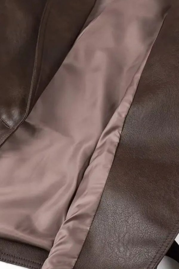 Asymmetric Faux Leather Jacket