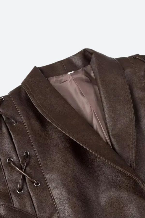 Asymmetric Faux Leather Jacket
