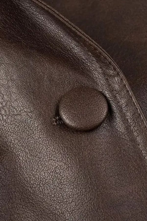 Asymmetric Faux Leather Jacket