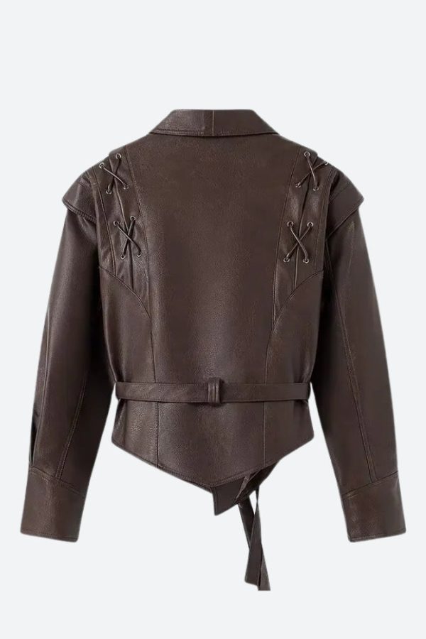 Asymmetric Faux Leather Jacket