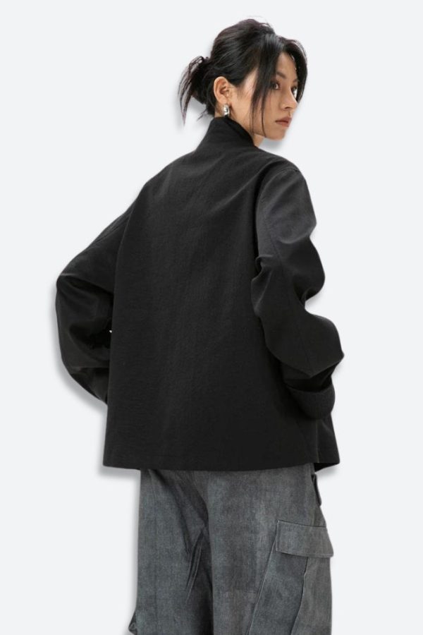 Asymmetric Frog Button Jacket
