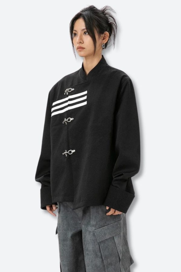 Asymmetric Frog Button Jacket