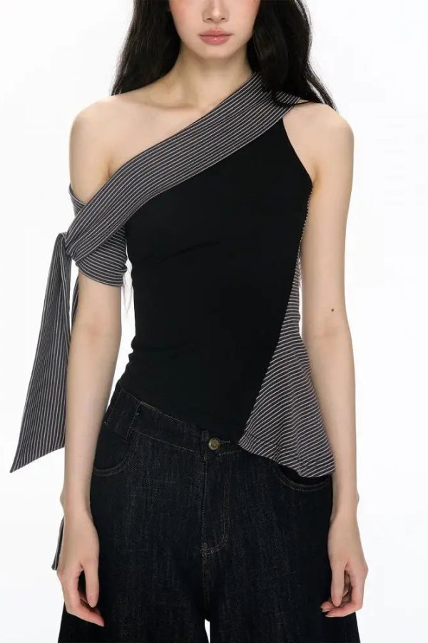 Asymmetric One Shoulder Top