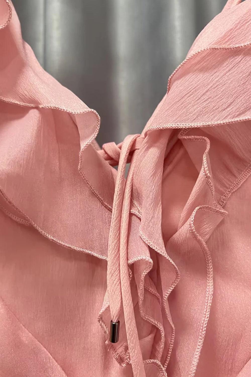 Asymmetric Ruffled Mini Dress Asymmetric Ruffled Mini Dress