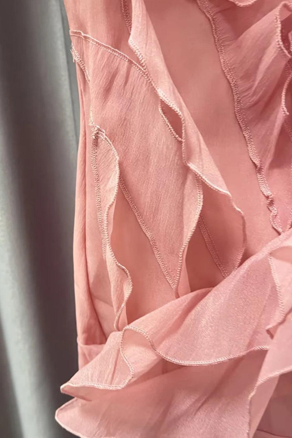 Asymmetric Ruffled Mini Dress Asymmetric Ruffled Mini Dress