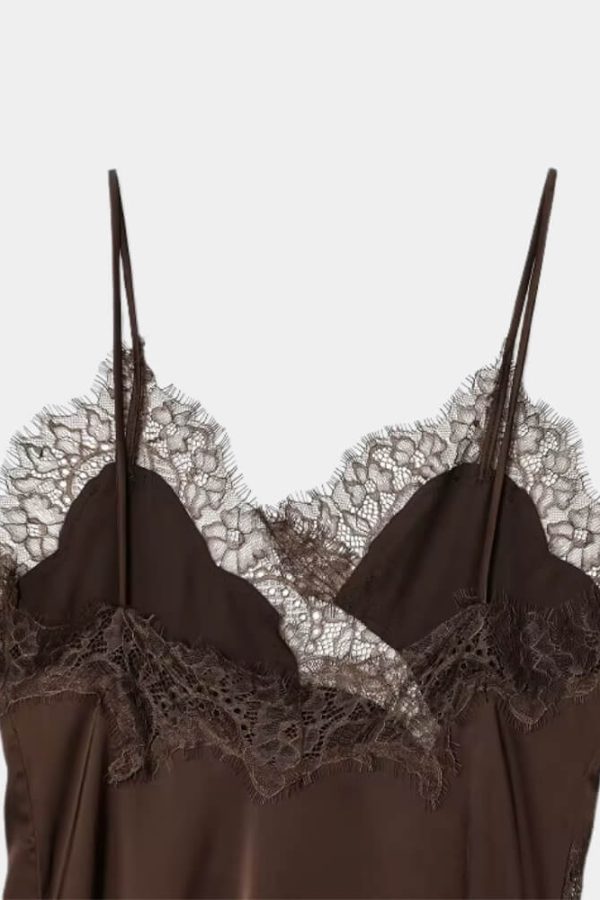 Asymmetrical Lace Mini Dress