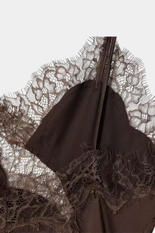 Asymmetrical Lace Mini Dress