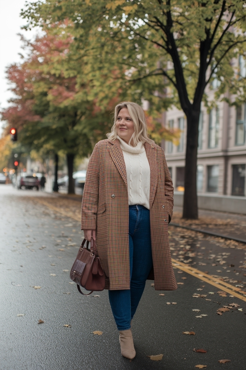 Trendy Autumn Outfits for Oversize Women This Fall outfit idea