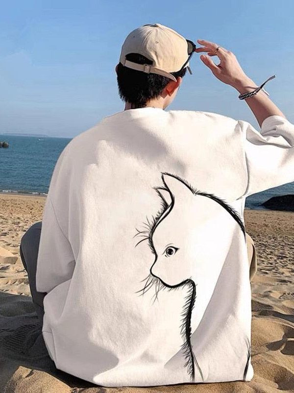 Back Printed Cat Tee