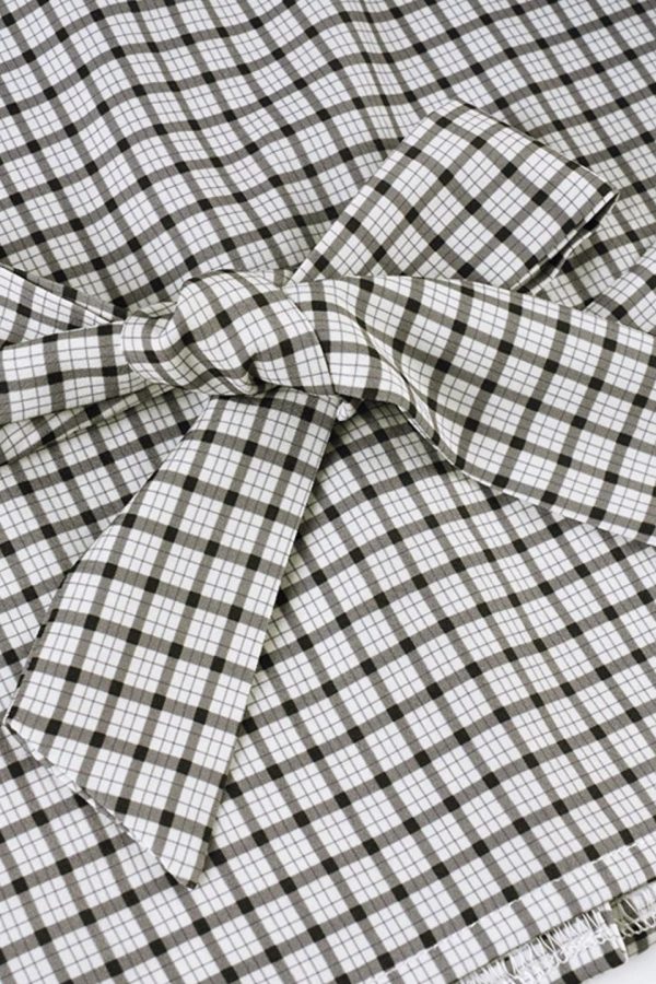 Back Tie Plaid Shirt