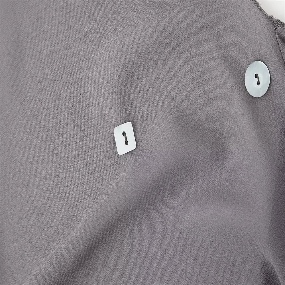 Backless Button Mini Dress Backless Button Mini Dress