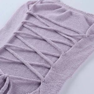 Backless Knitted Midi Dress