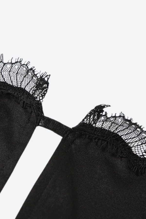 Baddie Backless Slit Mini Dress