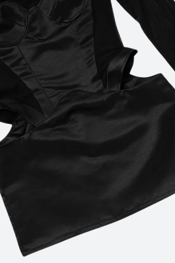 Baddie Cut Out Sheer Mini Dress