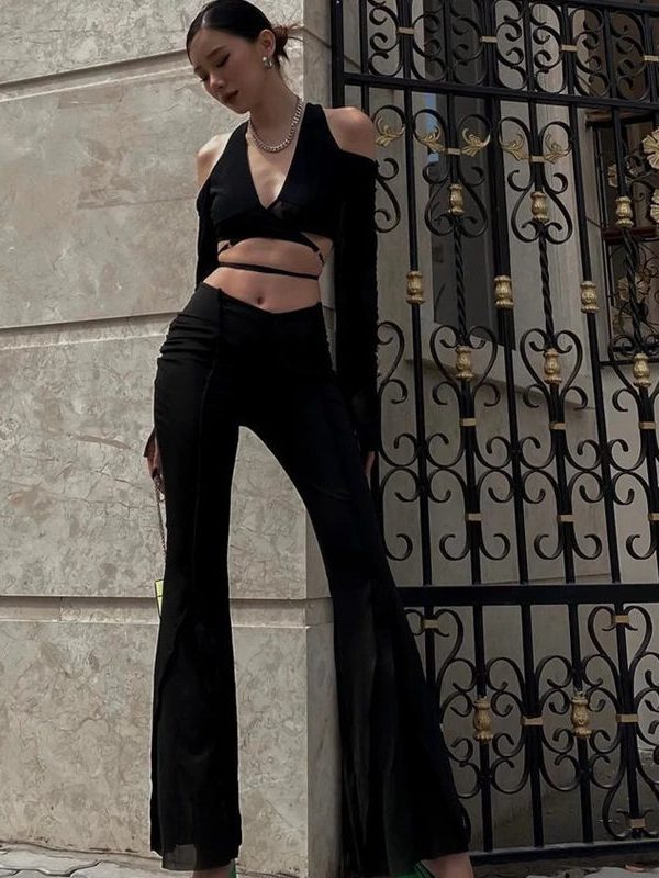 Baddie Cut-Out Wrap Top