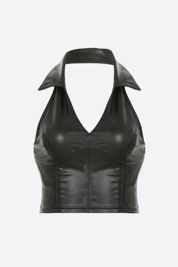 Baddie Faux Leather Crop Top