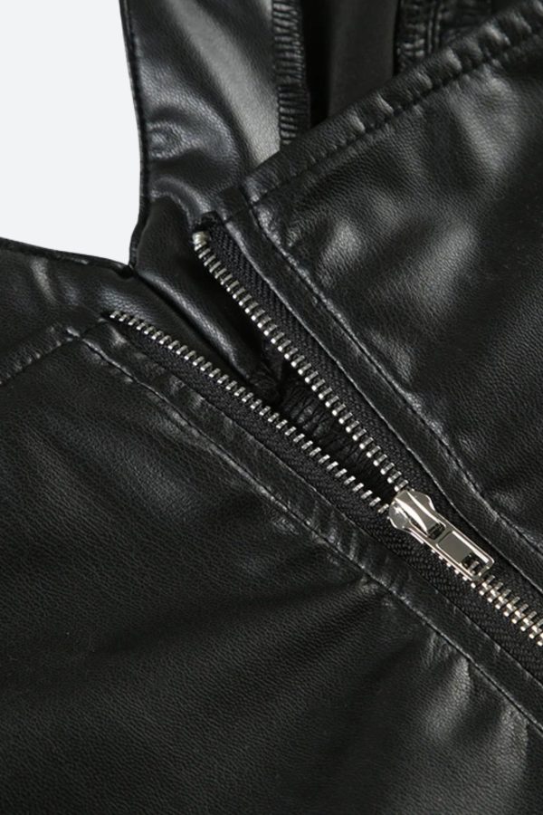 Baddie Faux Leather Crop Top