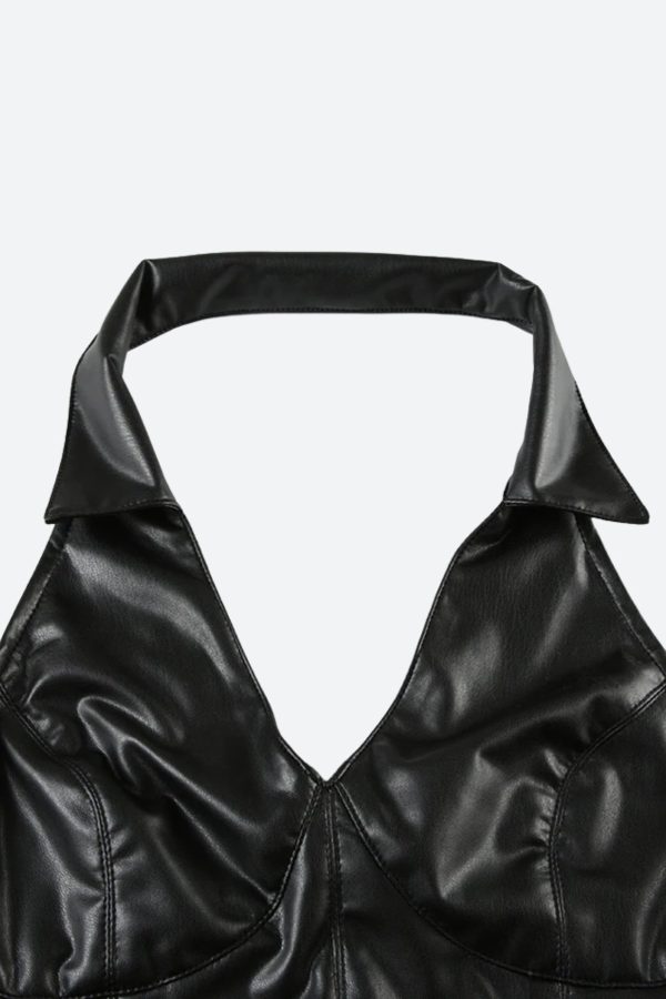 Baddie Faux Leather Crop Top