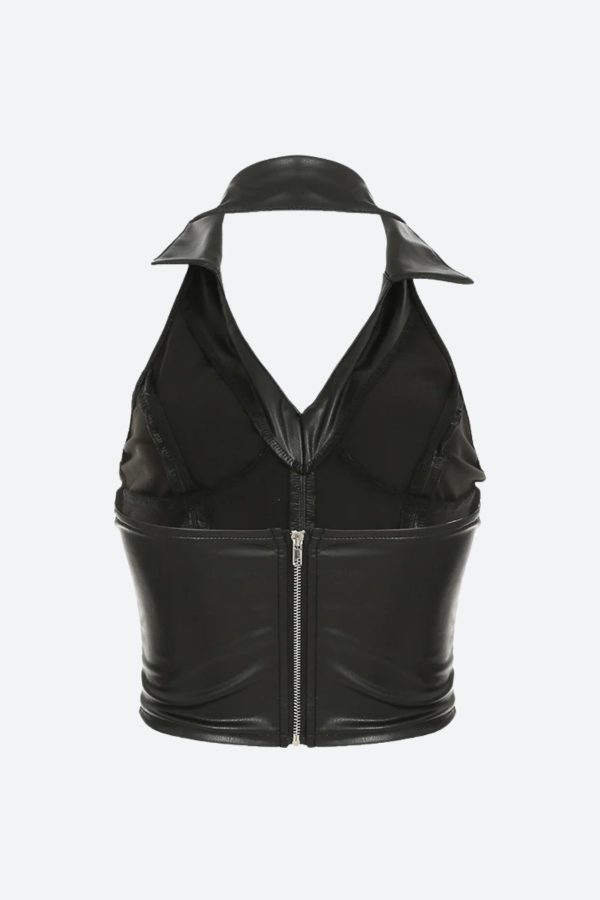Baddie Faux Leather Crop Top