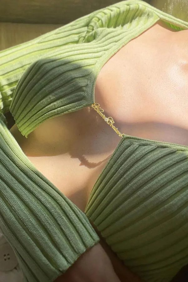 Baddie Knitted Open Front Crop Top