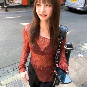 Baddie Lace Sheer Top