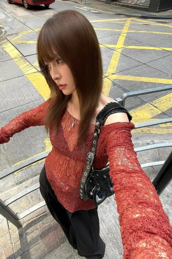 Baddie Lace Sheer Top