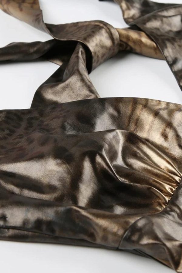 Baddie Leopard Backless Top