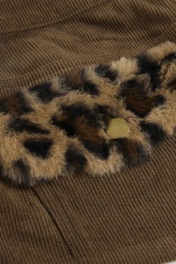 Baddie Leopard Corduroy Shorts