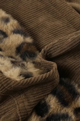 Baddie Leopard Corduroy Shorts