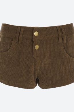 Baddie Leopard Corduroy Shorts