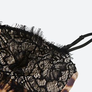 Baddie Leopard Lace Mini Dress