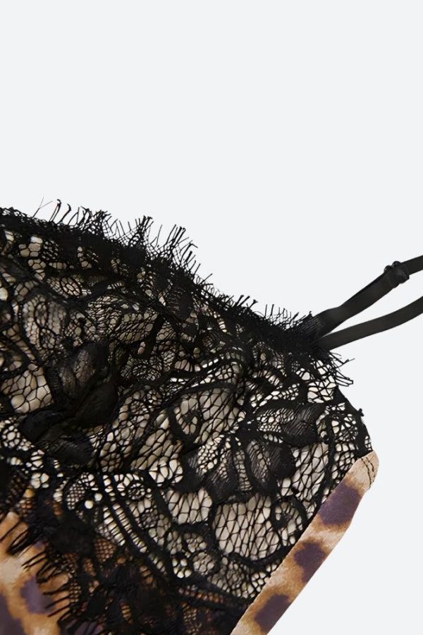 Baddie Leopard Lace Mini Dress