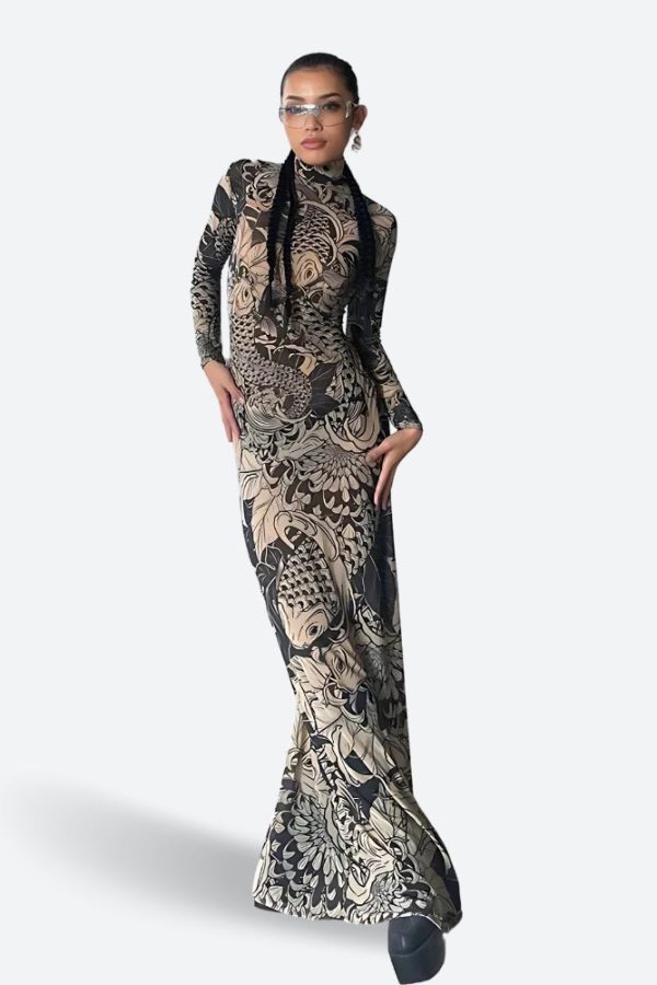 Baddie Tattoo Maxi Dress