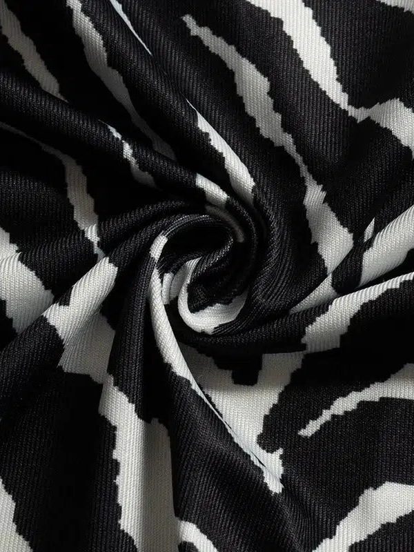 Baddie Zebra Backless Crop Top