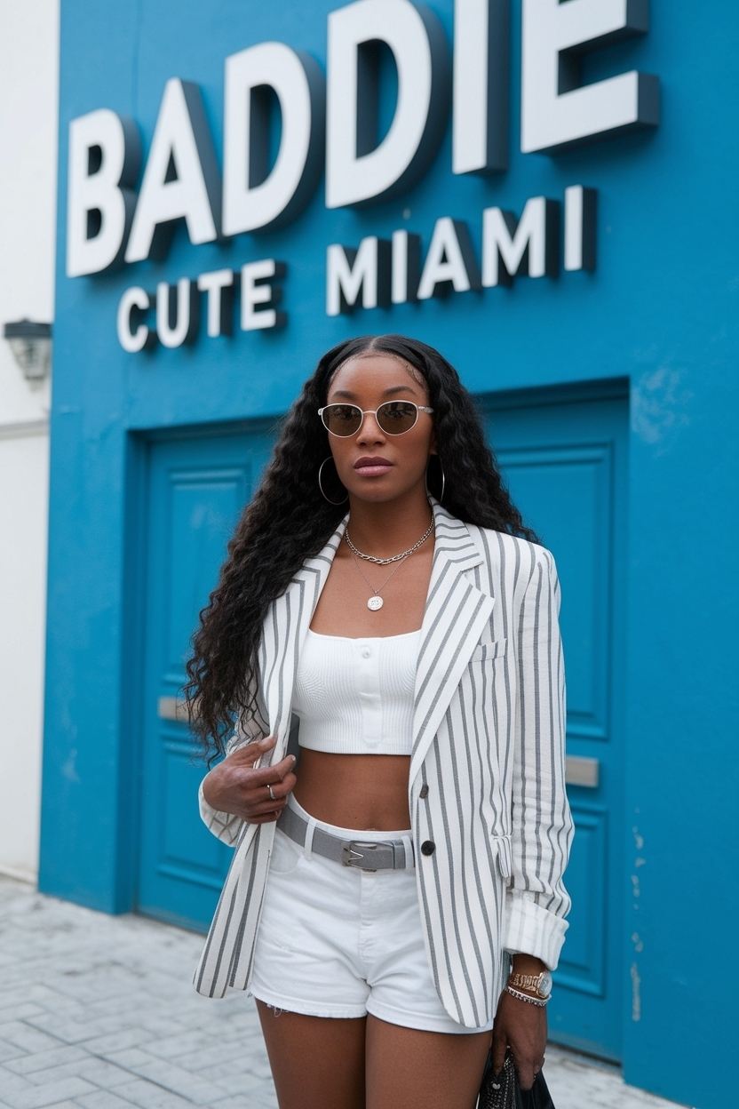 Baddie Cute Miami Outfits Black Women for Summer Fun outfit idea