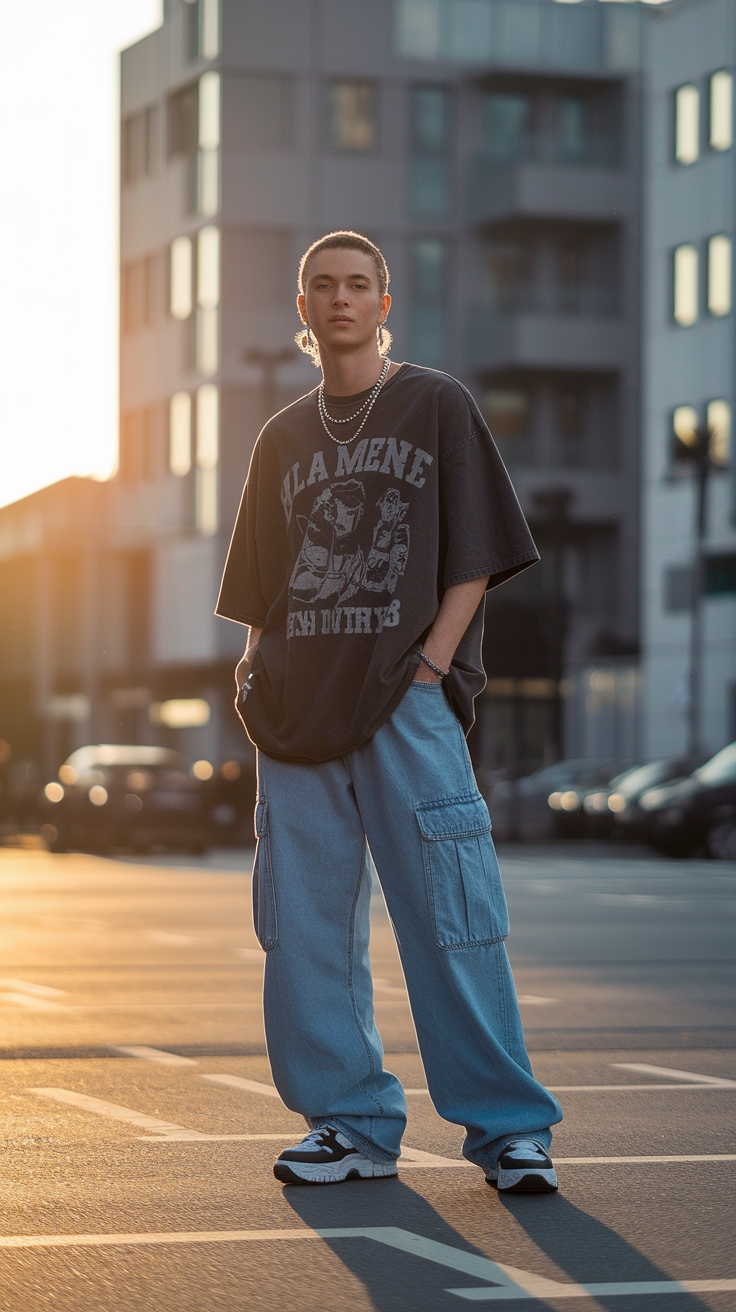 The Rise of Baggy 2000s Fashion in Modern Outfits outfit idea