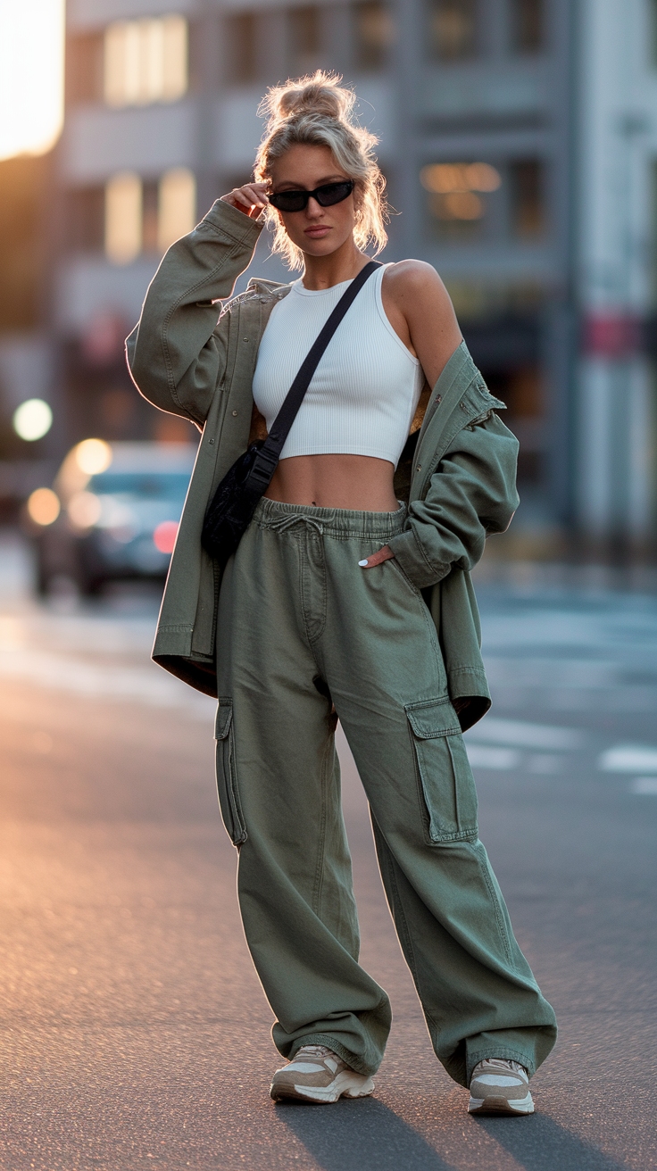 H2: Chic Baggy Cargo Pants Outfit Woman for Casual Days outfit idea