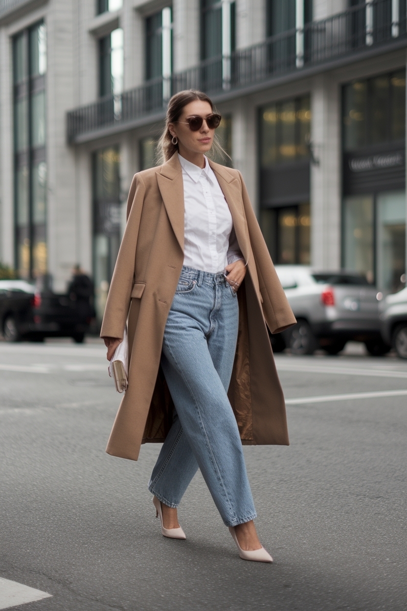 Baggy Jeans and Heels Outfit for Effortless Style outfit idea