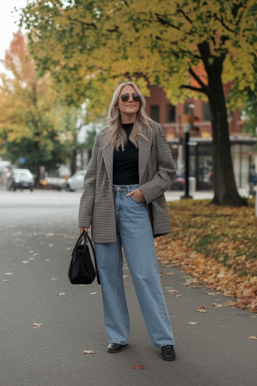 Baggy Jeans Fall Outfit Ideas for Stylish Comfort outfit idea